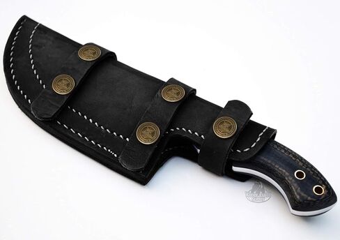 Black Leather Tracker Sheath Fixed Blade Knife Hunting Skinning Blanks Knives in Saudi Arabia