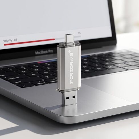 128GB 2 in 1 USB Type-C Flash Drive Dual Interface USB 3.0 Thumb Drive for PC & Android Plug and Play High Speed Portable Storage-Silver in Saudi Arabia