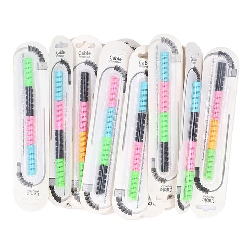 Asixxsix Cable Protector, Premium Silicone Spiral Cord Protector, Universal Charger with 20 Packs 4 Colors for Phone Laptop Earphone USB C Cables in Saudi Arabia
