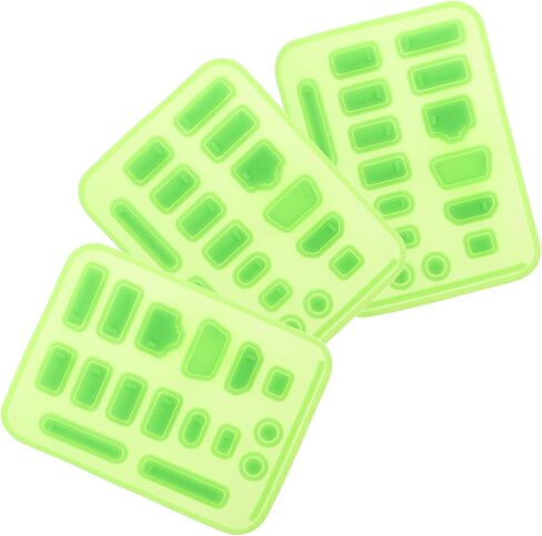 Uonlytech 3 Sets Green Silicone USB C Port with Fit and Easy to Use Design, Laptop Dustproof Cover for Charging Ports and Phone Jack Protection, for Electronics Accessories in Saudi Arabia