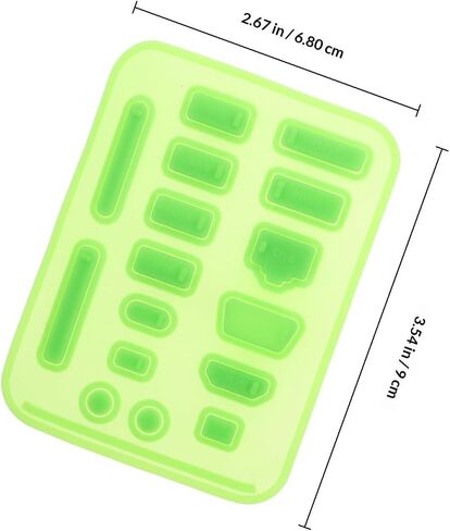 Uonlytech 3 Sets Green Silicone USB C Port with Fit and Easy to Use Design, Laptop Dustproof Cover for Charging Ports and Phone Jack Protection, for Electronics Accessories in Saudi Arabia