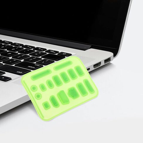 Uonlytech 3 Sets Green Silicone USB C Port with Fit and Easy to Use Design, Laptop Dustproof Cover for Charging Ports and Phone Jack Protection, for Electronics Accessories in Saudi Arabia