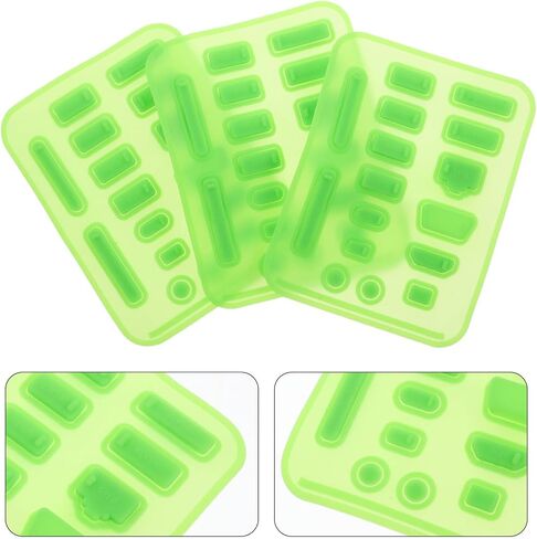 Uonlytech 3 Sets Green Silicone USB C Port with Fit and Easy to Use Design, Laptop Dustproof Cover for Charging Ports and Phone Jack Protection, for Electronics Accessories in Saudi Arabia