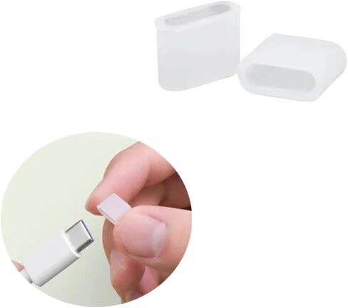 USB Dust Plug 20PCS Type C Dust Plug with Rope Transparent Silicone USB Port Protector in Saudi Arabia