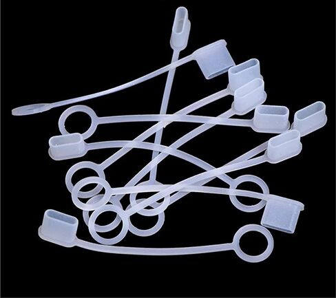 USB Dust Plug 20PCS Type C Dust Plug with Rope Transparent Silicone USB Port Protector in Saudi Arabia