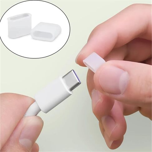 USB Dust Plug 20PCS Type C Dust Plug with Rope Transparent Silicone USB Port Protector in Saudi Arabia