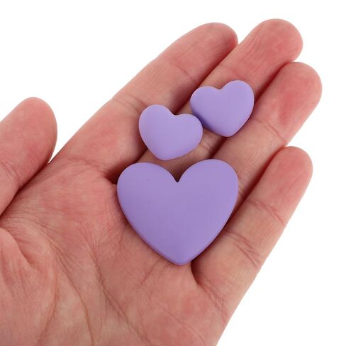 Veemoon 3pcs Adorable Resin Heart Cable Protector for Data Cables and Charger Plugs, Matte Frosted DIY Accessory with Versatile Sizes for Daily Use in Saudi Arabia