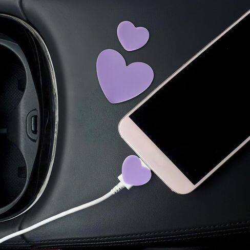 Veemoon 3pcs Adorable Resin Heart Cable Protector for Data Cables and Charger Plugs, Matte Frosted DIY Accessory with Versatile Sizes for Daily Use in Saudi Arabia