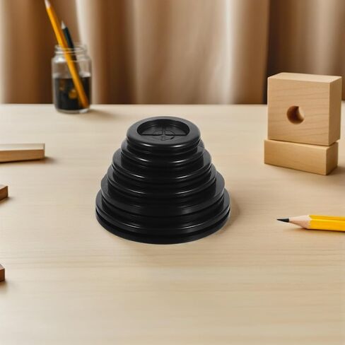 Luxshiny 12pcs Double Sided Rubber Cable Grommet for Desk and Furniture Use, Round Flexible Wire Protector with Maximum Cable Protection, Black Rubber Material for Electrical Wire in Saudi Arabia