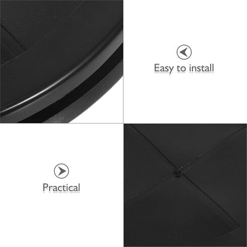 Luxshiny 12pcs Double Sided Rubber Cable Grommet for Desk and Furniture Use, Round Flexible Wire Protector with Maximum Cable Protection, Black Rubber Material for Electrical Wire in Saudi Arabia