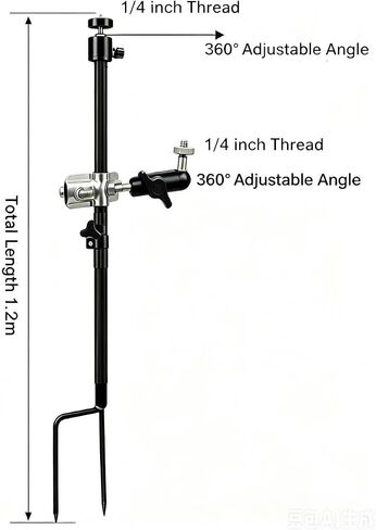 Trail Camera Stand 1/4" Tripod Multi-Pivot Stable Rugged Steel Hunting Trail Camera Post in Saudi Arabia