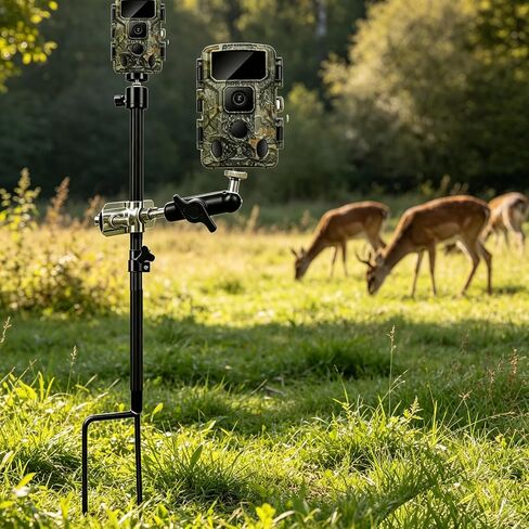 Trail Camera Stand 1/4" Tripod Multi-Pivot Stable Rugged Steel Hunting Trail Camera Post in Saudi Arabia