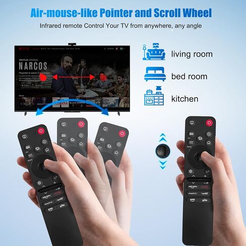 MR25GA for LG smart TV Remote Controls and Will Replace for LG TV Remote Controls from 2019 to 2025. Compatible with the AN-MR25GA/24GA/23GA/22GA applies to UHD OLED QNED NanoCell 4k8k (no Voice). in Saudi Arabia
