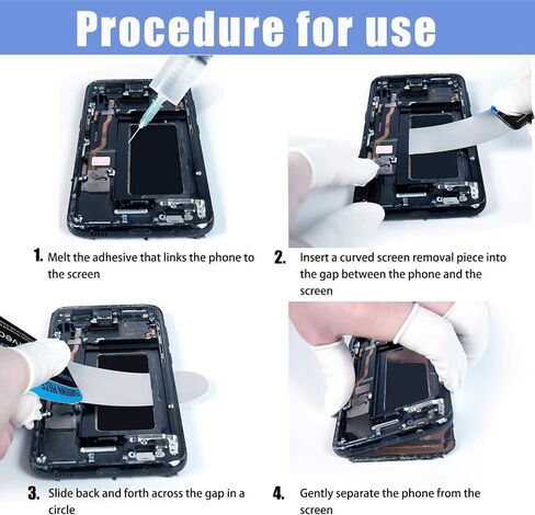 6PCS Ultra Thin 0.1mm Professional Elbow Pry Knife Repair Steel Opening Tool Repair Screen in Kuwait