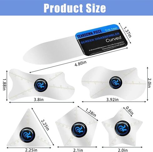 6PCS Ultra Thin 0.1mm Professional Elbow Pry Knife Repair Steel Opening Tool Repair Screen in Kuwait