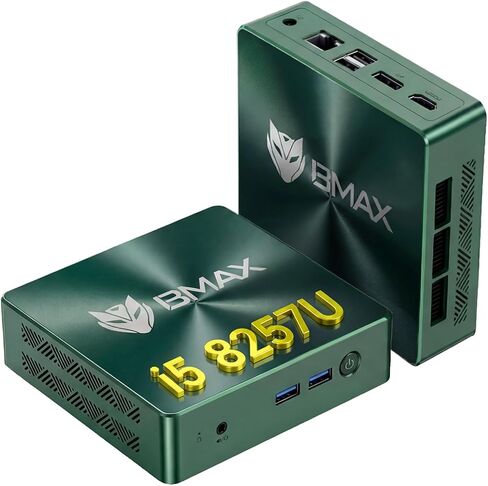 Bmax Mini PC Micro Desktop Computer, Intel Core i5-8257U (Beats N100/N97/N150/4300U/10110U) 16GB DDR4 RAM 512GB SATA SSD, Support 64GB/4TB Expansion, WiFi 6, Dual 4K HDMI/DP, Win 11 Pro,B6 Turbo in Saudi Arabia