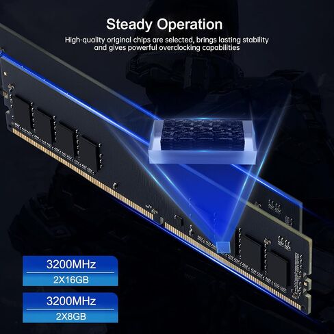 Netac DDR4 DRAM 32GB Kit16GBx2 C16 3200MHz XMP 2.0 Dual Channel RAM (PC4-25600) 1.35V 288-Pin Upgraded Aluminum Heat Sink Ideal for Gaming Computer Upgrade - Shadow III White in Kuwait