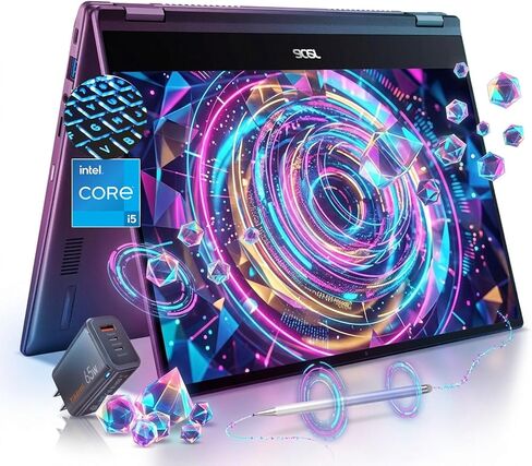 Acer Chromebook Plus 514 Touchscreen Laptop -14inch FHD 2 in 1 -Intel Core i5-1334U -8GB RAM| 512GB SSD -Backlit Keyboard- Gaming Chrome Tablet Convertible- Students School Kids in Kuwait