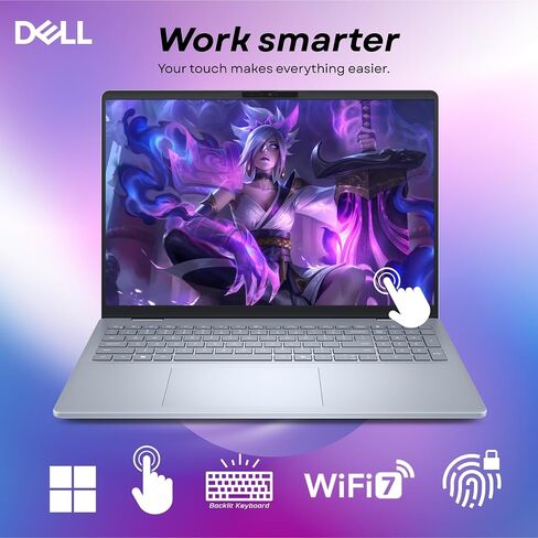 Dell 16 Plus AI Business Laptop, 16" FHD+ Touchscreen, Intel Core Ultra 7 258V(>Ultra 9 185H), Backlit Keyboard, Fingerprint, 1080p Webcam, Windows 11 Pro, Ice Blue(32GB DDR5 RAM 8533MHz | 2TB SSD) in Kuwait