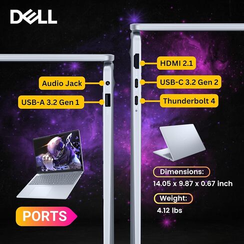 Dell 16 Plus AI Business Laptop, 16" FHD+ Touchscreen, Intel Core Ultra 7 258V(>Ultra 9 185H), Backlit Keyboard, Fingerprint, 1080p Webcam, Windows 11 Pro, Ice Blue(32GB DDR5 RAM 8533MHz | 2TB SSD) in Kuwait
