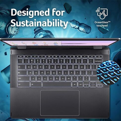 Acer Chromebook Spin 514 Touchscreen Laptop 2in1 - Intel Core i5-1334U- 14inch FHD IPS Display -8GB RAM -512GB SSD -Backlit Keyboard- Gaming Chrome Tablet- Students School Kids- 256GB Card in Kuwait
