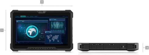 Dell Latitude Rugged Extreme 7220 Detachable 2-in-1 Laptop Tablet Touch | 11.6" 1920x1080 FHD | Core i5-8365U - 256GB SSD Hard Drive - 8GB RAM | 4 cores @ 4.1 GHz Win 11 Pro Black (Renewed) in Kuwait