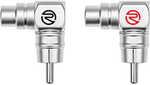 RECOIL RAA-FM RCA Male to Female Adapter Right Angle Extender Connector in Kuwait