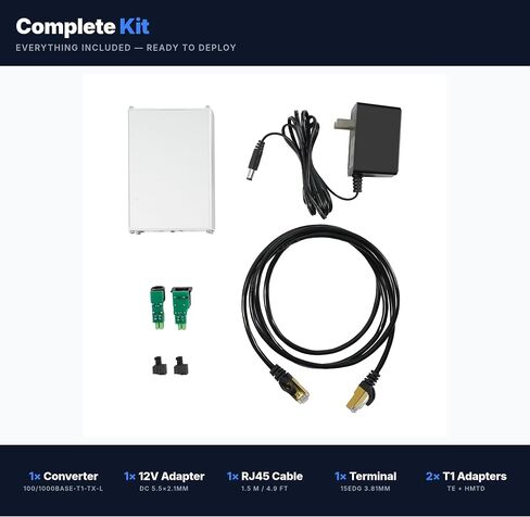 100/1000Base-T1-TX-L Automotive Ethernet Media Converter – 1Gbps Full-Duplex Gigabit T1 to RJ45, 88Q2112&RTL8211FI, Aluminum Alloy Case,TE MATEnet & H-MTD Adapter Boards,Industrial Grade in Kuwait