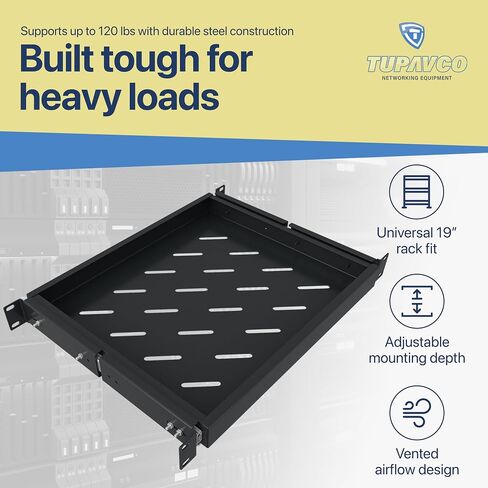 19" Sliding Rackmount Shelf (1U) - Tupavco TP466 in Kuwait
