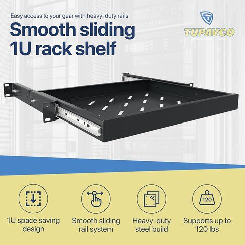 19" Sliding Rackmount Shelf (1U) - Tupavco TP466 in Kuwait
