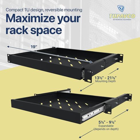 19" Sliding Rackmount Shelf (1U) - Tupavco TP466 in Kuwait