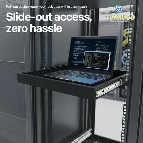 19" Sliding Rackmount Shelf (1U) - Tupavco TP466 in Kuwait