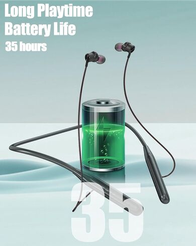 Q1s Plus Around The Neck Wireless Neckband Bluetooth Headphone with 6 Music EQ Modes,Magnetic Earbuds Workout Sport Earphone with Microphone,35H Playtime,Type C charging,Comfortable with Travel case in Kuwait