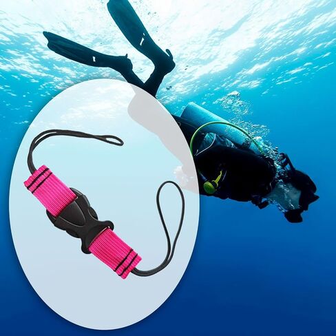2X Scuba Diving Lanyard Buckle Strap Camera Quick Release Mechanism Sturdy Design Made of Nylon Polyester Suitable for Underwater in Kuwait