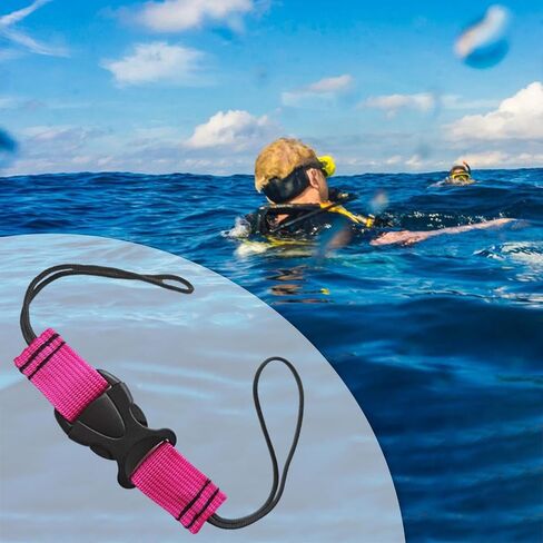 2X Scuba Diving Lanyard Buckle Strap Camera Quick Release Mechanism Sturdy Design Made of Nylon Polyester Suitable for Underwater in Kuwait