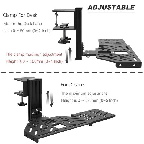 Fosiya 1 Set of Sim racing wheel desk mount clamp & Racing Steering Shifter Mount fit for Logitech G25 G27 G29 G920 G923 Thrustmaster T248 T300 T-GT TS-PC T500 T598 TH8A Fanatec CSL CSR CSW DD1 DD2 in Kuwait