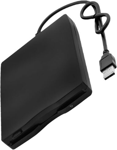 External USB Floppy Disk Drive Portable 1.44MB Black Plastic in Kuwait