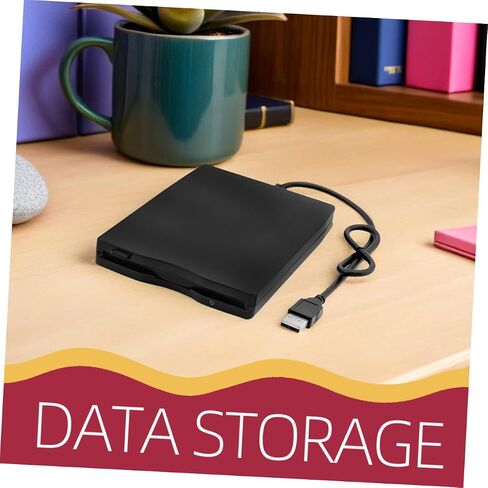 External USB Floppy Disk Drive Portable 1.44MB Black Plastic in Kuwait