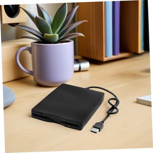 External USB Floppy Disk Drive Portable 1.44MB Black Plastic in Kuwait