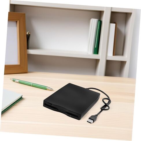 External USB Floppy Disk Drive Portable 1.44MB Black Plastic in Kuwait