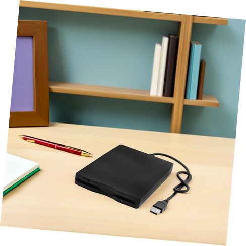 External USB Floppy Disk Drive Portable 1.44MB Black Plastic in Kuwait