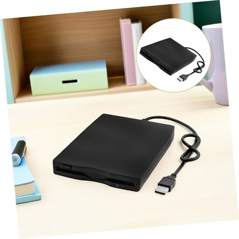 External USB Floppy Disk Drive Portable 1.44MB Black Plastic in Kuwait