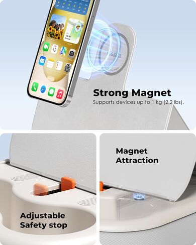 Viozon Tablet Stand Pillow, Compatible with 4-13" Phone/Tablet, iPad, iPhone, Samsung,Kindle,Google, Magnetic Phone Stand for Desk, Kindle Pillow Stand for Bed with Cozy Fabric,and Two Cup Size Bowl.W in Kuwait