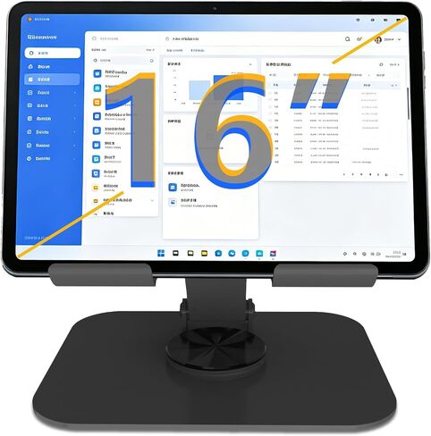Universal Tablet Stand 360° Rotation Foldable Holder for Desk Grey in Kuwait