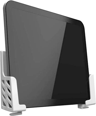 Adhesive Rack Wall Mount Universal Dock for Tablet Smartphone eReader Remote Control Holder Stick on Wall, Fits for iPad Samsung Google Surface, 3M Adhesive or Screws Installation Available,White in Kuwait