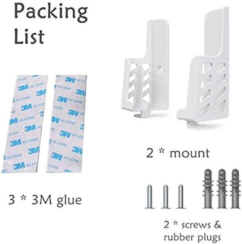 Adhesive Rack Wall Mount Universal Dock for Tablet Smartphone eReader Remote Control Holder Stick on Wall, Fits for iPad Samsung Google Surface, 3M Adhesive or Screws Installation Available,White in Kuwait