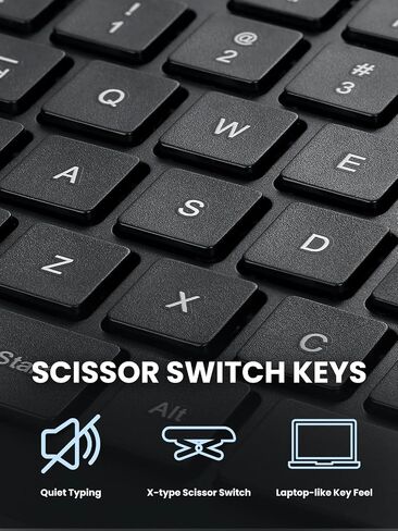 Perixx PERIBOARD-513III Wired Full-Size Keyboard with Integrated Touchpad - Quiet Scissor Keys - Multimedia Hotkeys - US Layout in Kuwait