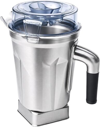 64 Oz Stainless Steel Blender Replacement Pitcher Jar, Compatible with Ascent Series, Fits 5200 5000 6300 VM0103 VM0197 E310 A2500, With Built‑in Recognition Chip in Saudi Arabia