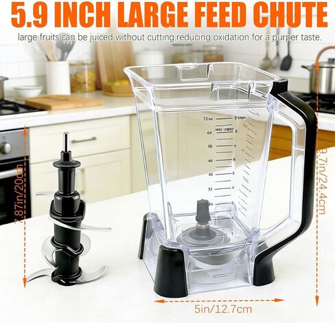 Compatible with Ninja blender replacement pitcher 72OZ XL cup replacement, replacement parts accessories Ninja blender BN750 BN750C BN751 BN751C BN753TGT BN8 (includes locking lid and blade) in Saudi Arabia