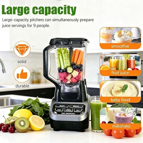 Compatible with Ninja blender replacement pitcher 72OZ XL cup replacement, replacement parts accessories Ninja blender BN750 BN750C BN751 BN751C BN753TGT BN8 (includes locking lid and blade) in Saudi Arabia